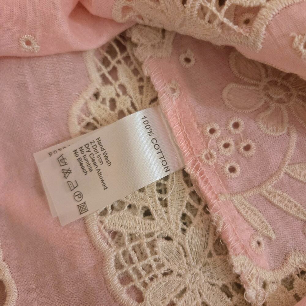Antica Sartoria Off The Shoulder Boho Pink hippie Maxi Dress one size small - Picture 6 of 16